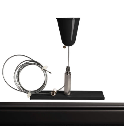 Deko-Light D Line Seilabhängungshalter mit Deckenrosette 1,5m  Graphitschwarz RAL 9011