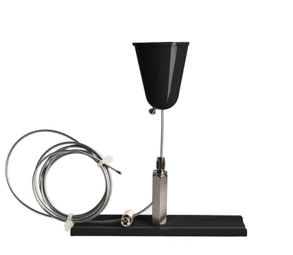 Deko-Light D Line Seilabhängungshalter mit Deckenrosette 1,5m  Graphitschwarz RAL 9011