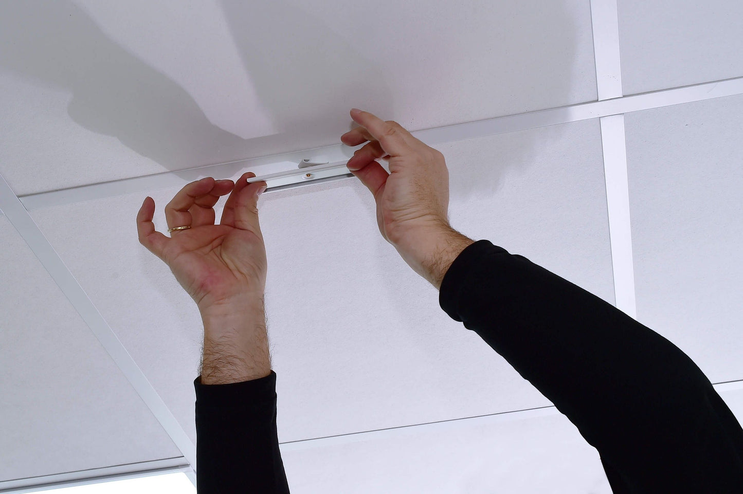 Deko-Light D Line Rasterdecken Schnellmontageklammer  Fenstergrau RAL 7040