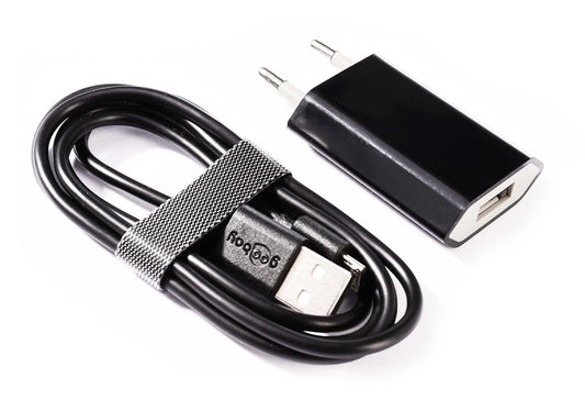 Deko-Light USB Steckernetzteil 5V DC, 1000mA mit Mikro USB Kabel  Schwarz