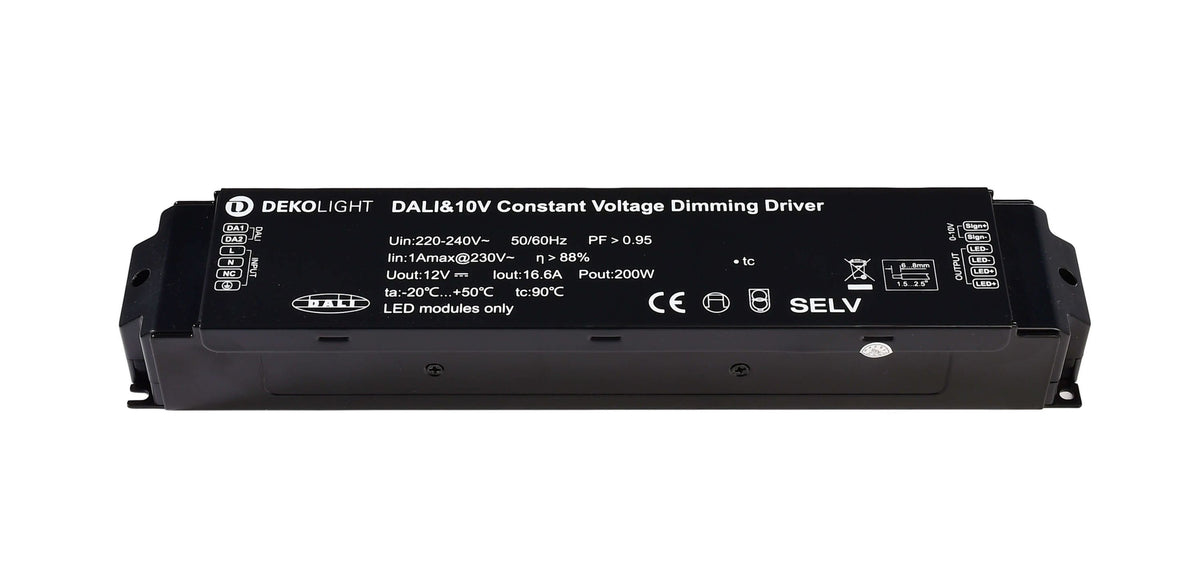 Deko-Light BASIC, DIM, CV, 200AD-24V, DALI-Bus / Push / 1-10V  Schwarz