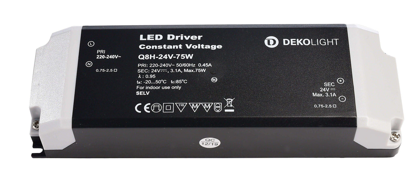 Deko-Light BASIC, CV, Q8H-24-75W  Schwarz