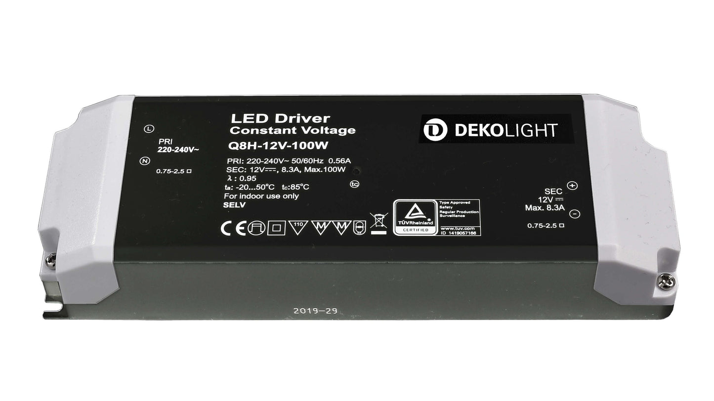 Deko-Light BASIC, CV, Q8H-12-100W  Schwarz