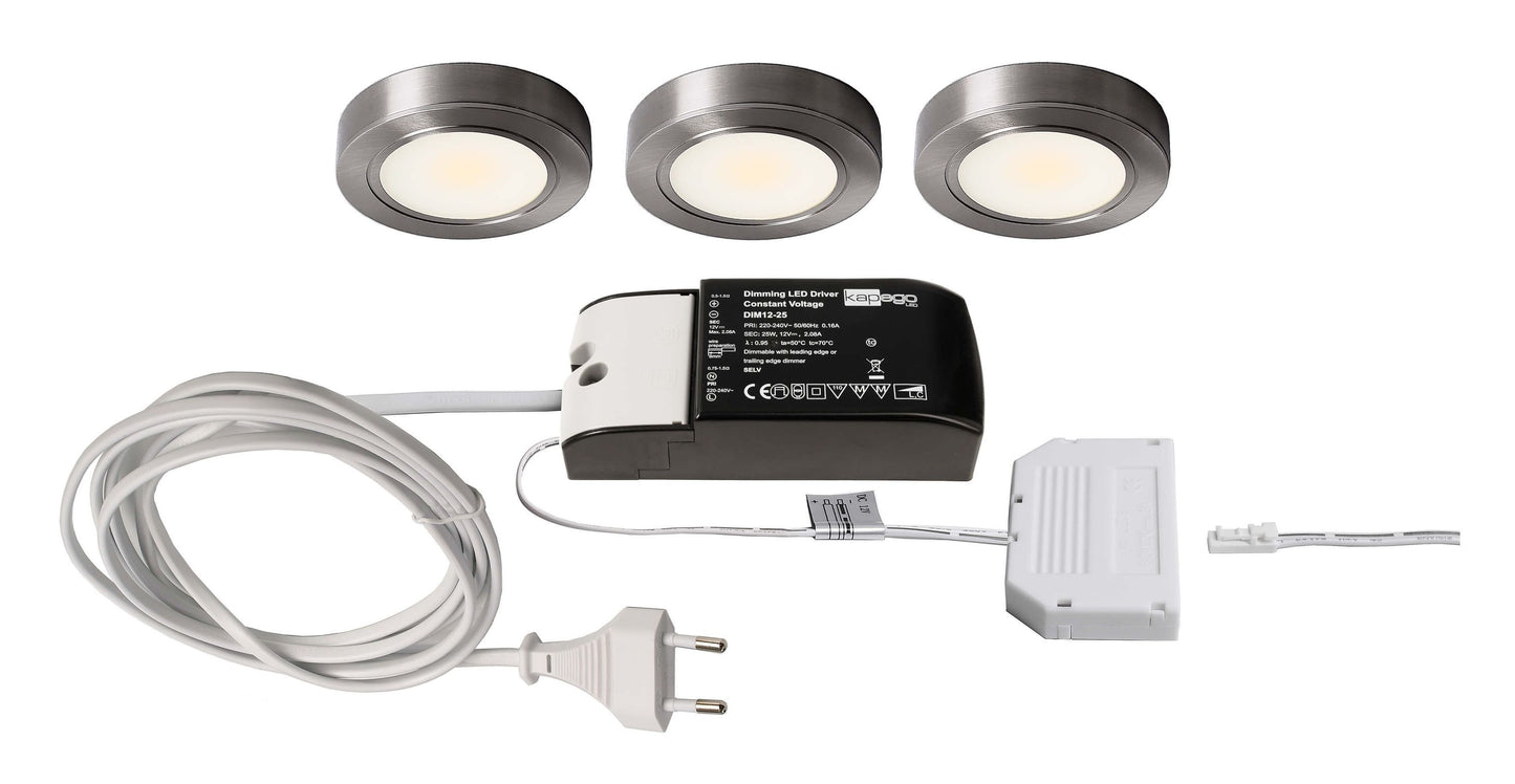 Deko-Light Baham I 3er Bundle 2,5W Silber