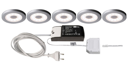 Deko-Light Paty Rund 5er Bundle 2,5W Silbergrau RAL 7001
