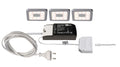 Deko-Light Paty Eckig 3er Bundle 2,5W Silbergrau RAL 7001