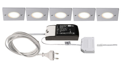 Deko-Light Fine I 5er Bundle 3W Silbergrau RAL 7001