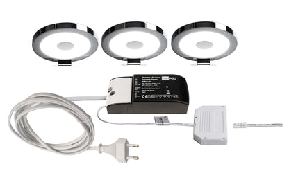 Deko-Light Spiegel Rund 3er Bundle 4,5W Silber Chrom