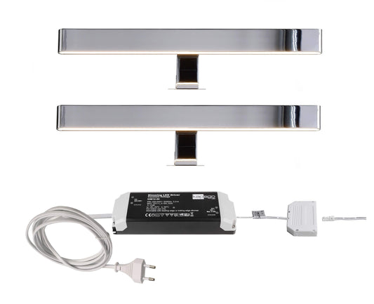 Deko-Light Spiegel Line II 2er Bundle 12W Silber Chrom