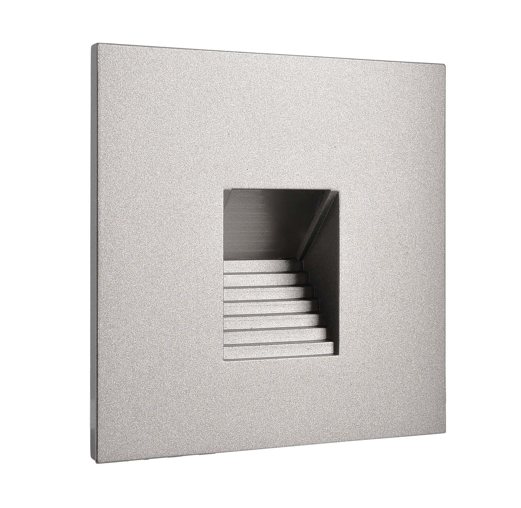 Deko-Light Abdeckung eckig grau Stufe für Alwaid  Weißaluminium RAL 9006