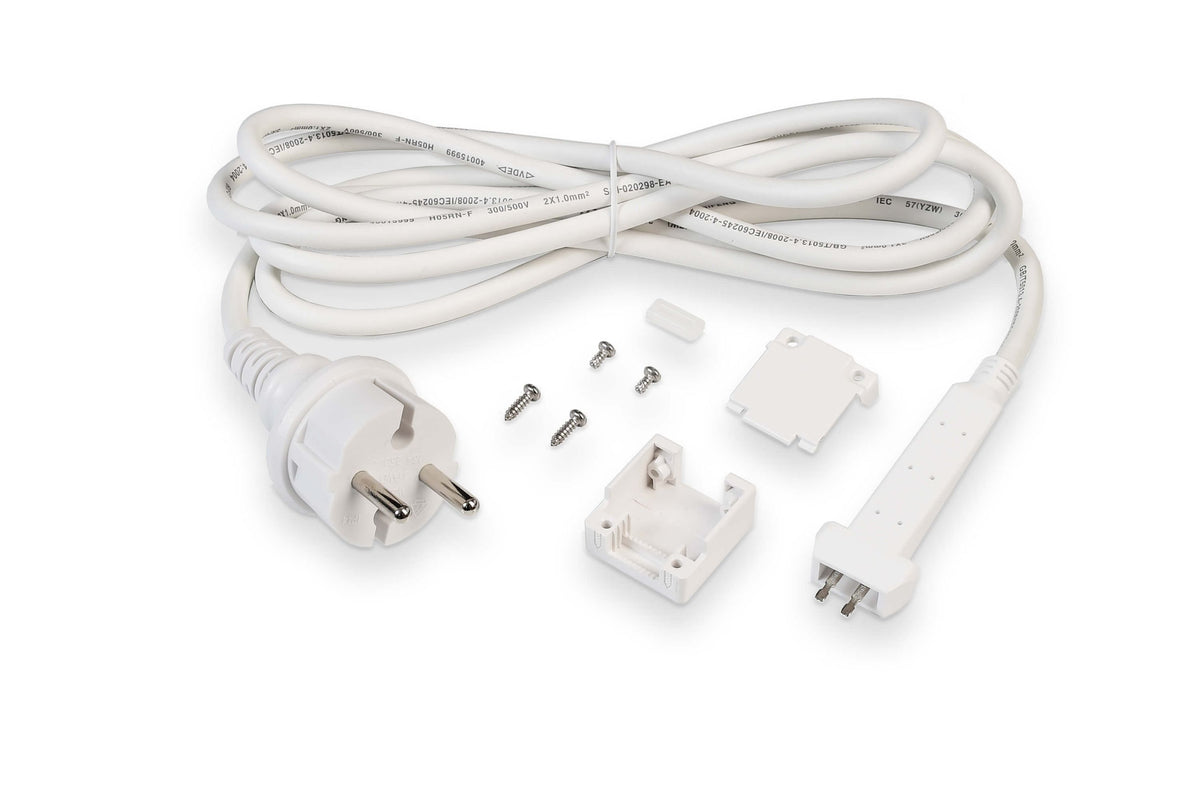 Deko-Light Einspeisekabel mit Schutzkontakt-Stecker für 230V LED Stripe  Weiß