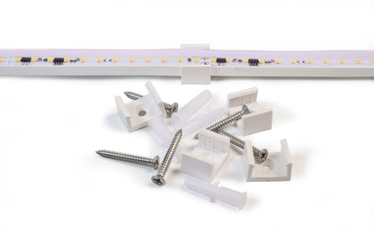 Deko-Light Montageklammern Set 10 St. für 230V LED Stripe  Weiß
