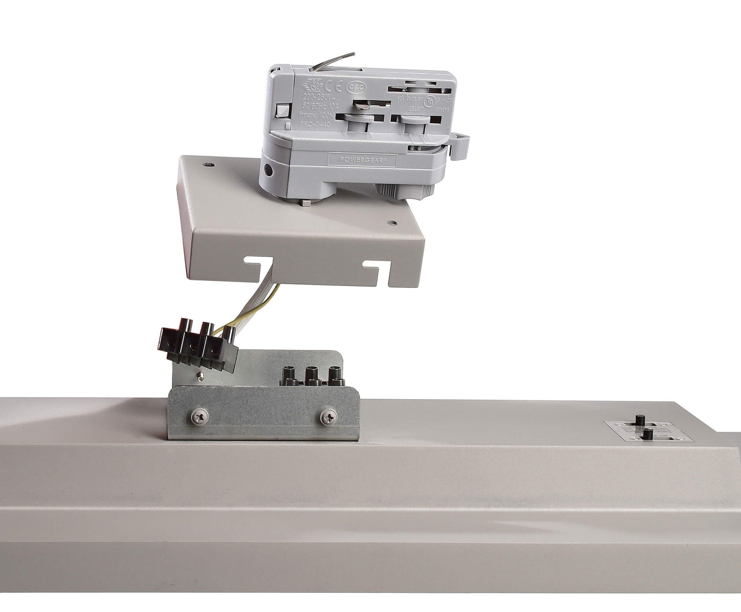 Deko-Light 3-Phasen Adapter für Deckenaufbauleuchte Draconis  Weißaluminium RAL 9006