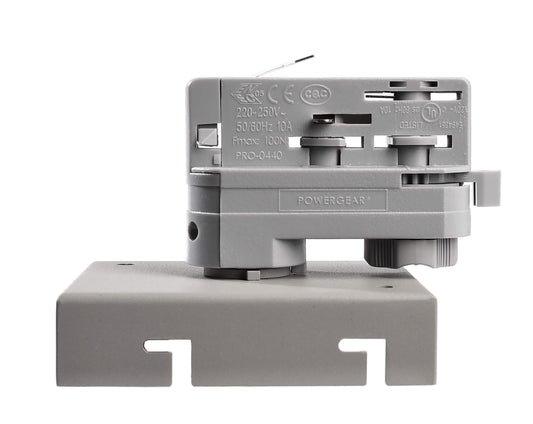 Deko-Light 3-Phasen Adapter für Deckenaufbauleuchte Draconis  Weißaluminium RAL 9006