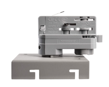 Deko-Light 3-Phasen Adapter für Deckenaufbauleuchte Draconis  Weißaluminium RAL 9006