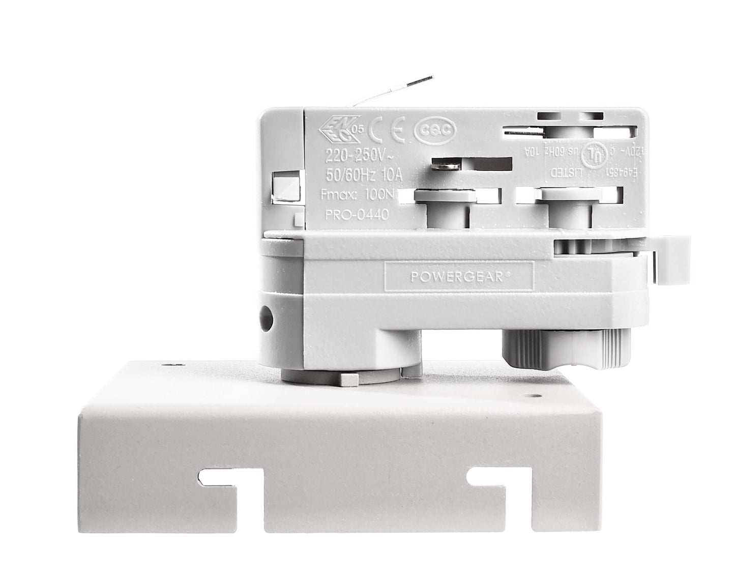 Deko-Light 3-Phasen Adapter für Deckenaufbauleuchte Draconis  Verkehrsweiß RAL 9016