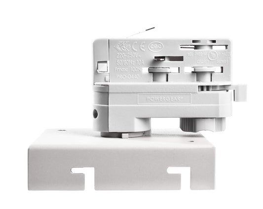 Deko-Light 3-Phasen Adapter für Deckenaufbauleuchte Draconis  Verkehrsweiß RAL 9016