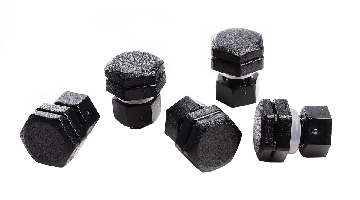 Deko-Light Druck-/Feuchtigkeitsausgleichsventil mit Membran, 380ml/min, M5, IP67, 5er Set  Schwarz