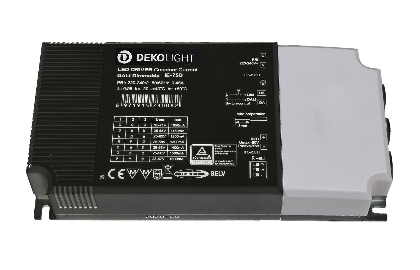 Deko-Light BASIC, DIM, Multi CC, IE-75D  Schwarz
