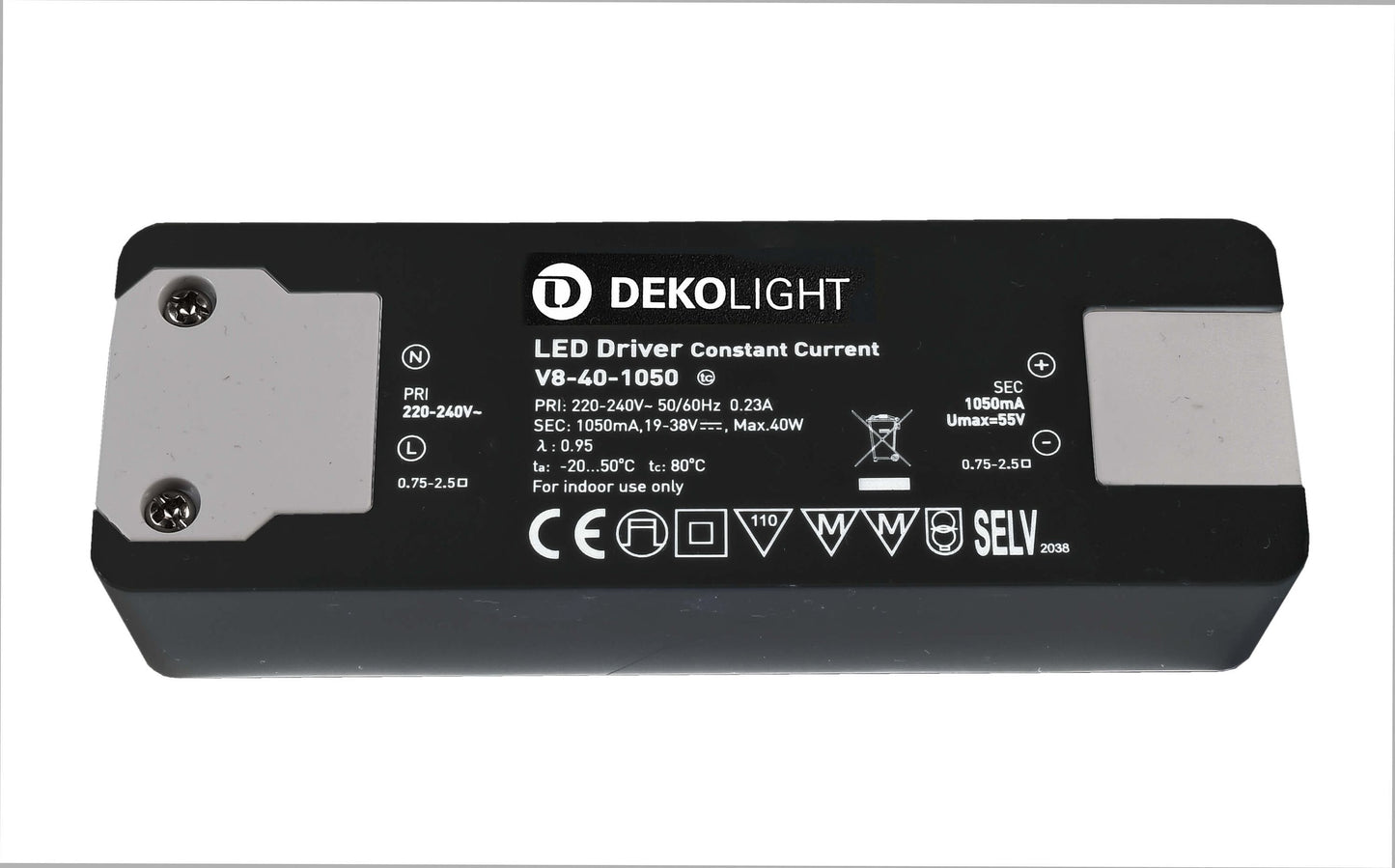 Deko-Light BASIC, CC, V8-40-1050mA/40V  Schwarz