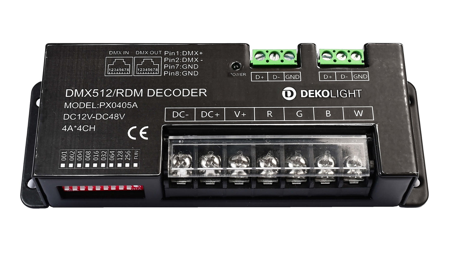 Deko-Light 4 Kanal LED DMX Dimmer 12-48V  Schwarz