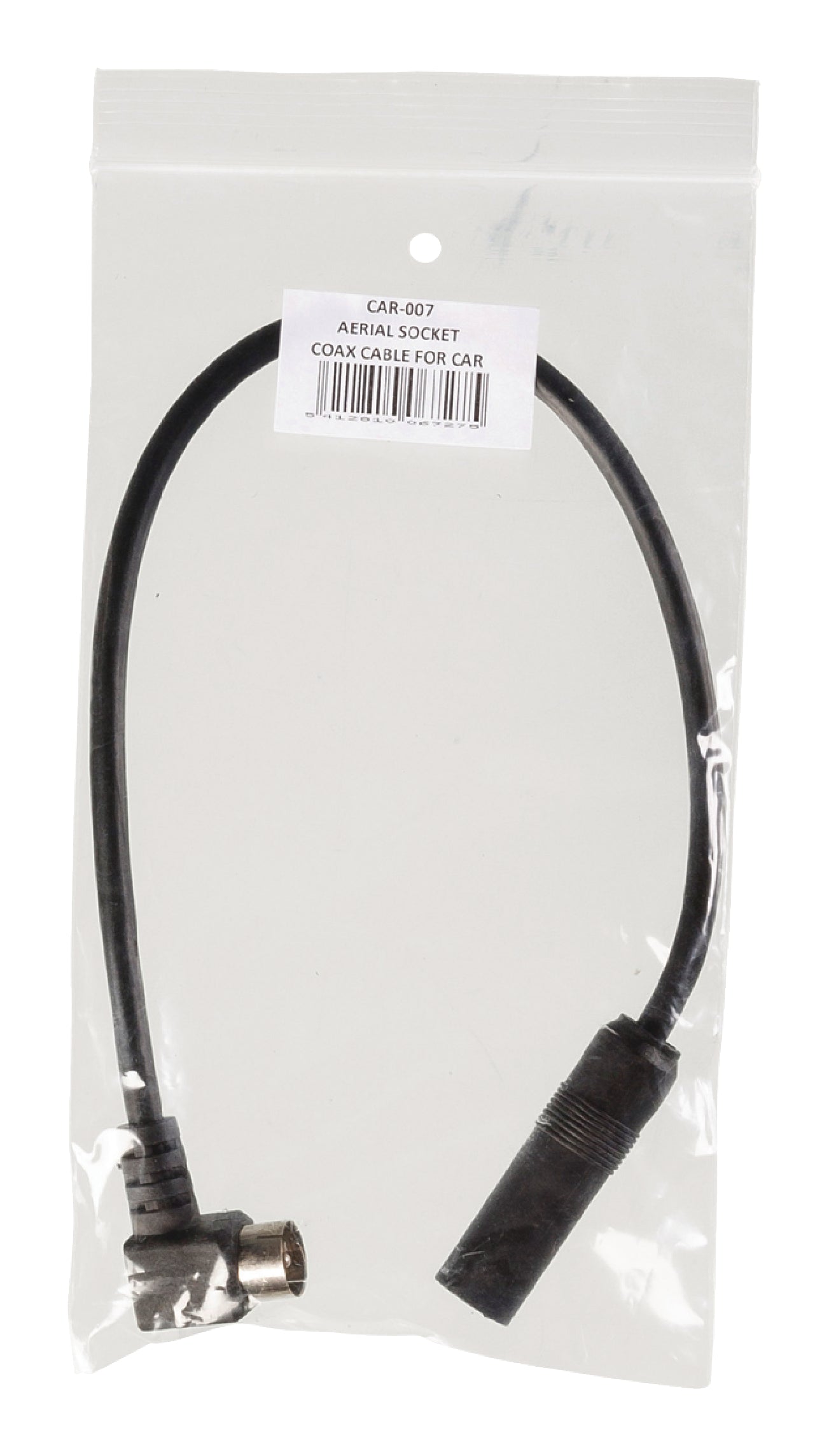 Valueline Koaxialkabel Koax-Stecker - Auto-Antennenkupplung 0.25 m Schwarz