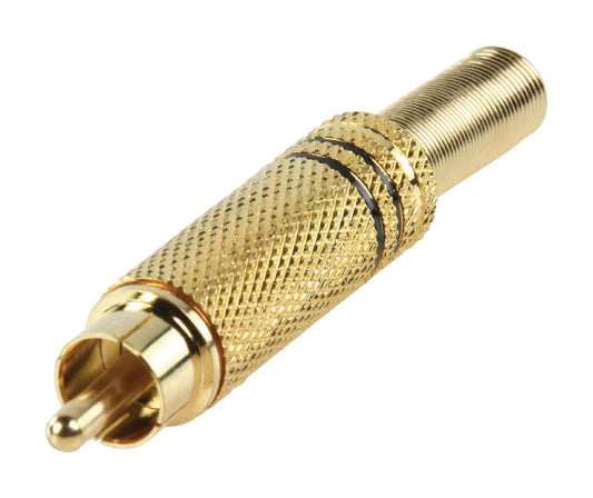 Valueline Cinch RCA Metall Gold/Schwarz