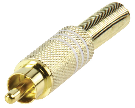 Valueline Cinch RCA Metall Gold/Weiss