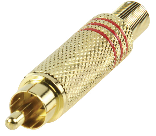 Valueline Cinch RCA Metall Gold/Rot