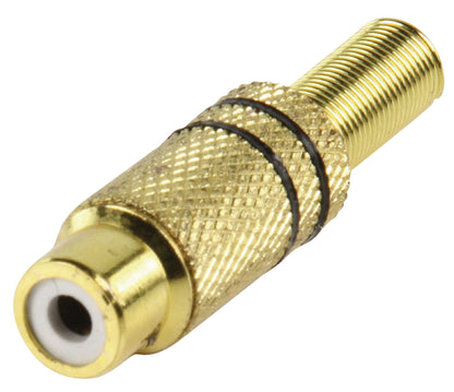 Valueline Cinch RCA Buchse Metall Gold/Schwarz