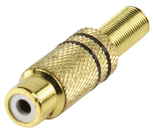 Valueline Cinch RCA Buchse Metall Gold/Schwarz