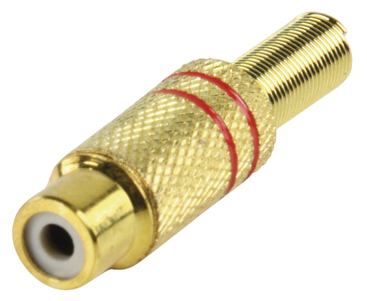 Valueline Cinch RCA Buchse Metall Gold/Rot