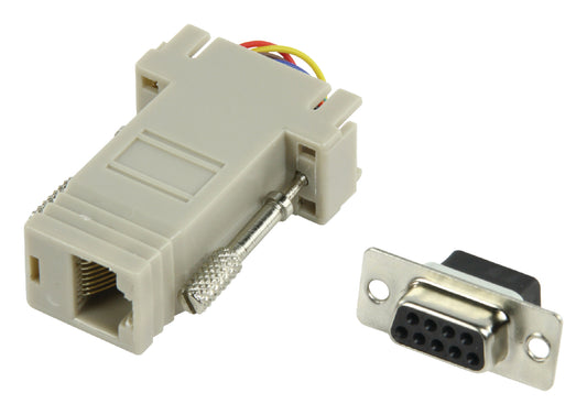 Valueline Seriell Adapter D-Sub Buchse 9-polig - RJ45 (8P8C) female Elfenbein