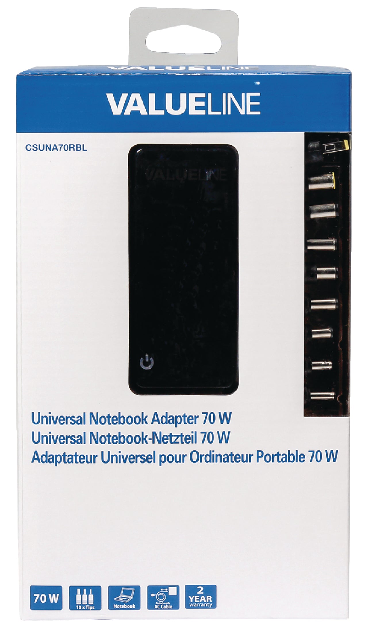 Valueline Notebooknetzteil 15 / 19.5 VDC 70 W