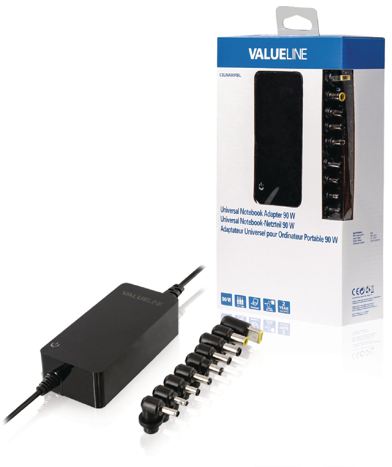 Valueline Notebooknetzteil 15 / 19.5 VDC 90 W