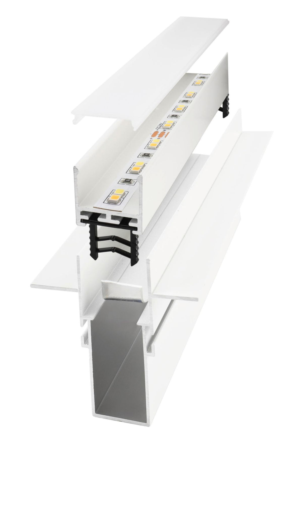 Deko-Light Combo Einbau Trafoprofil mit Flügel, 13mm, 2m schwarz