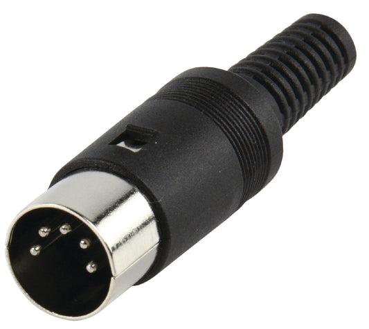 Valueline Stecker 5p. DIN Male PVC Schwarz