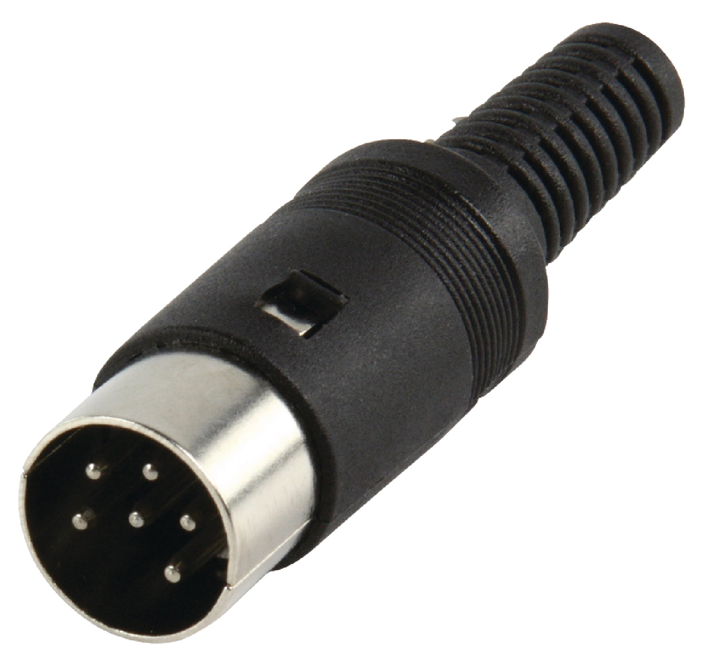 Valueline Stecker 6p. DIN Male PVC Schwarz