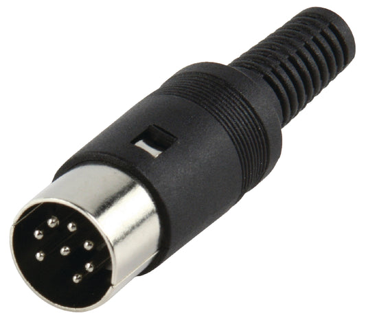 Valueline Stecker 8p. DIN Male PVC Schwarz