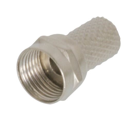 Valueline F-Stecker 4.6 mm Male Metall Silber
