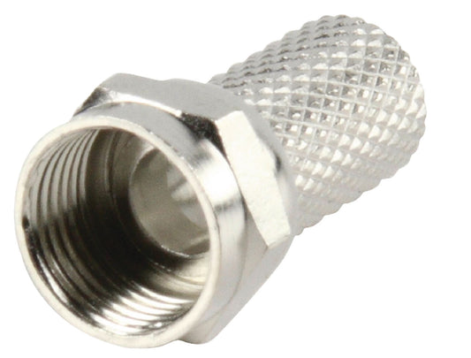 Valueline F-Stecker 6.4 mm Male Metall Silber