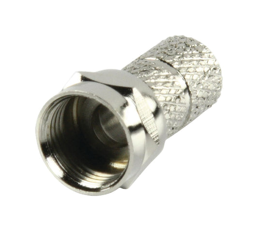 Valueline F-Stecker 6.4 mm Male Metall Silber