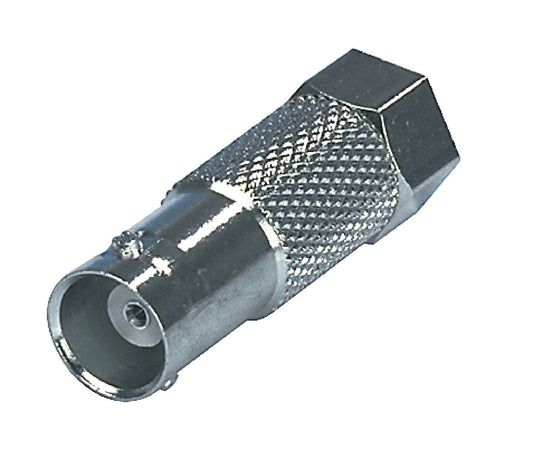 Valueline Coax-Adapter F F-male - BNC-Kupplung Silber