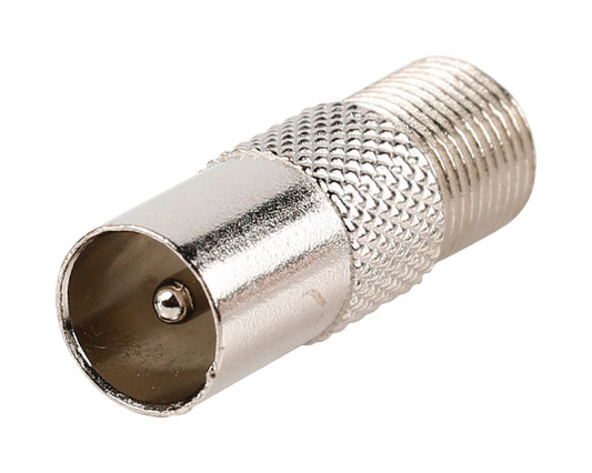 Valueline Coax-Adapter F Koax-Stecker - F female Silber