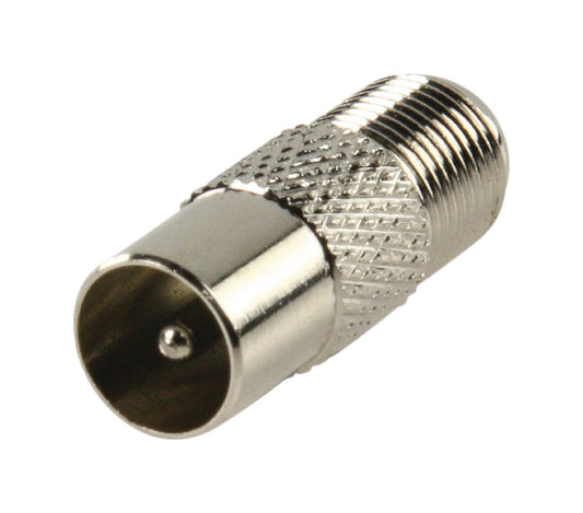 Valueline Coax-Adapter F Koax-Stecker - F female Silber