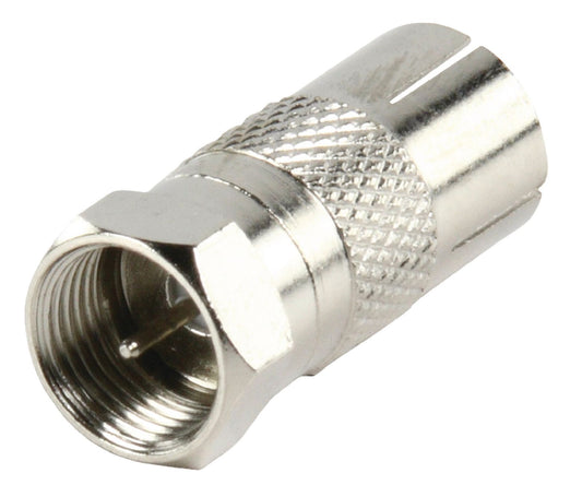 Valueline Coax-Adapter F F-male - Koax-Kupplung Silber