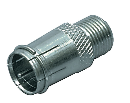 Valueline Coax-Adapter F F-Stecker Quick - F female Silber