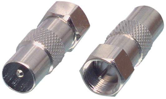 Valueline Coax-Adapter F F-male - Koax-Stecker Silber