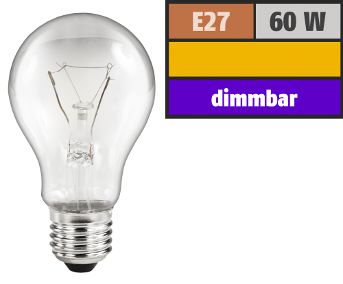 Osram Glühlampe OSRAM, E27, 230V, 60W, klar