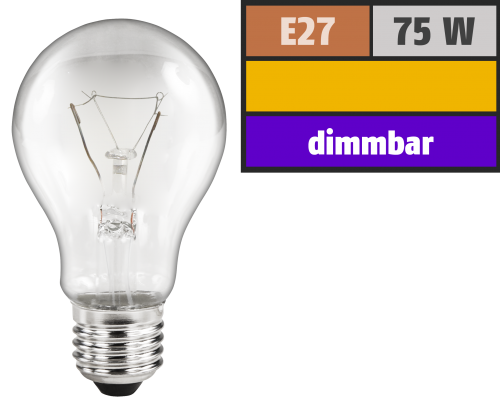 Osram Glühlampe OSRAM, E27, 230V, 75W, klar